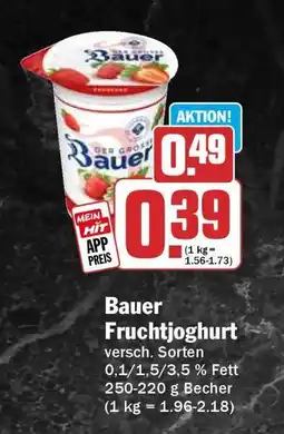 HIT Bauer Fruchtjoghurt Angebot