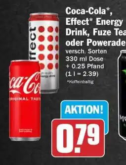 HIT Coca-Cola*, Effect* Energy Drink, Fuze Tea oder Powerade Angebot