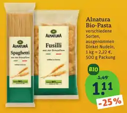 tegut Alnatura Bio-Pasta Angebot