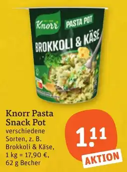tegut Knorr Pasta Snack Pot Angebot