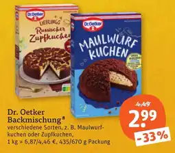tegut Dr. Oetker Backmischung Angebot