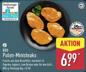 Aldi Nord BBQ Puten-Ministeaks Angebot