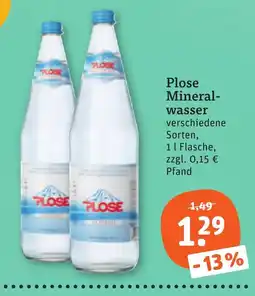 tegut Plose Mineralwasser Angebot