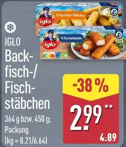 Aldi Nord IGLO Back-fisch-/Fischstäbchen Angebot