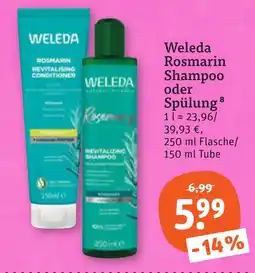 tegut Weleda Rosmarin Shampoo oder Spülung Angebot