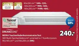 Jysk DREAMZONE MORA Taschenfederkernmatratze fest Angebot