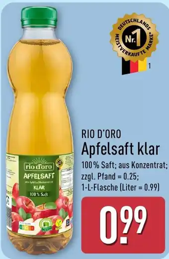 Aldi Nord RIO D'ORO Apfelsaft klar Angebot