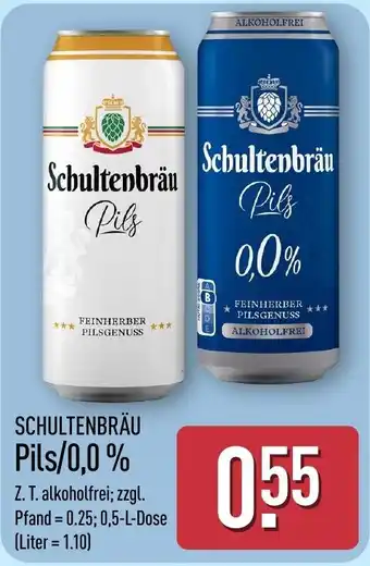 Aldi Nord Schultenbräu Pils/0,0 % Angebot