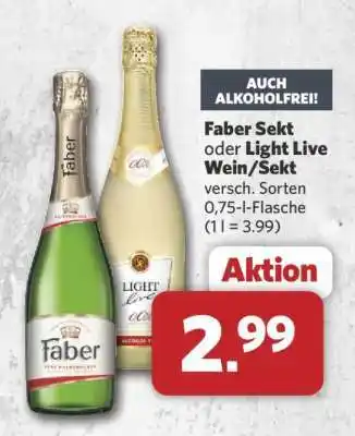 Combi Faber Sekt oder Light Live Wein/Sekt Angebot