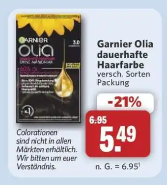Combi GARNIER Olia dauerhafte Haarfarbe Angebot