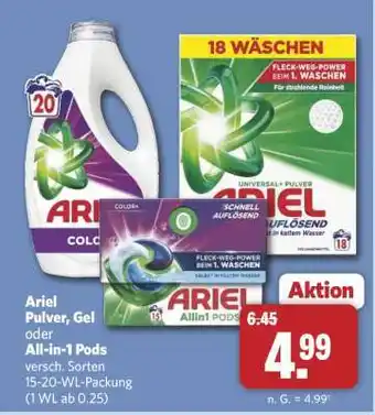 Combi Ariel Pulver, Gel oder All-in-1 Pods Angebot
