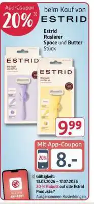 Rossmann Estrid Rasierer Space und Butter Stück Angebot