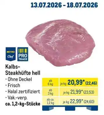 METRO Kalbs-Steakhüfte hell Angebot