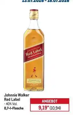 METRO Johnnie Walker Red Label Angebot