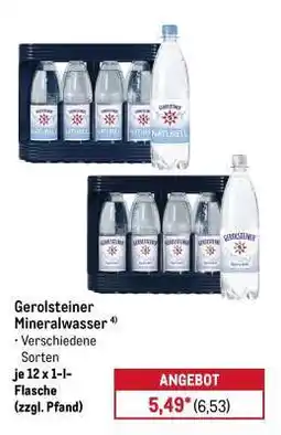 METRO Gerolsteiner Mineralwasser Angebot