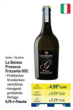METRO La Gioiosa Prosecco Frizzante DOC Angebot