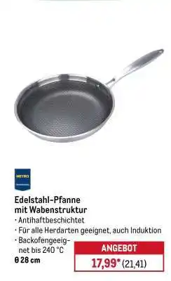 METRO Edelstahl-Pfanne mit Wabenstruktur Angebot