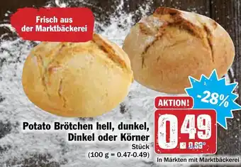 Hit Potato Brötchen hell, dunkel, Dinkel oder Körner Angebot