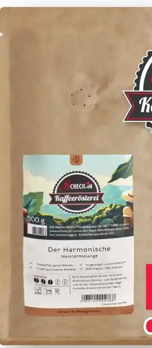 Scheck-in-Center Scheck-in Kaffeerösterei Der Harmonische Angebot