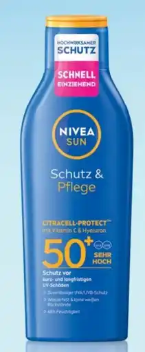 Budni Nivea Sun Schutz & Pflege Milch LSF 50+ Angebot