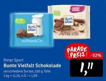 KONSUM Ritter Sport Bunte Vielfalt Schokolade Angebot