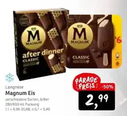 KONSUM Langnese Magnum Eis Angebot