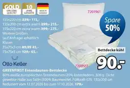 Jysk Otto Keller GREENFIRST Entendaunen-Bettdecke Angebot