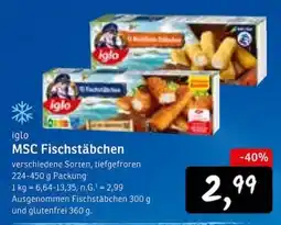 KONSUM iglo MSC Fischstäbchen Angebot