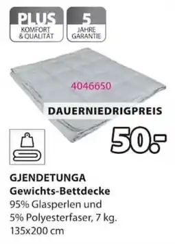 Jysk GJENDETUNGA Gewichts-Bettdecke Angebot