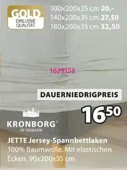 Jysk KRONBORG JETTE Jersey-Spannbettlaken Angebot