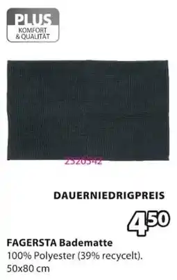 Jysk FAGERSTA Badematte Angebot