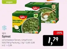 KONSUM iglo Spinat Angebot