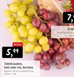 KONSUM Tafeltrauben, hell oder rot, kernlos Angebot