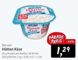 KONSUM Gervais Hütten Käse Angebot