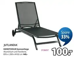 Jysk JUTLANDIA HANSTHOLM Sonnenliege Angebot