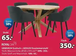 Jysk GRIBSKOV Esstisch + ADSLEVE Esszimmerstuhl Angebot