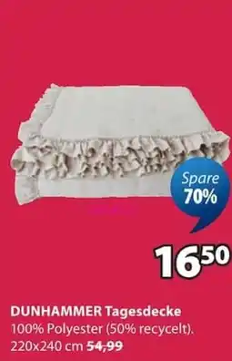 Jysk DUNHAMMER Tagesdecke Angebot