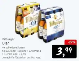 KONSUM Bitburger Bier Angebot