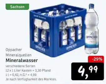 KONSUM Oppacher Mineralquellen Mineralwasser Angebot