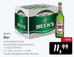 KONSUM Beck's Bier Angebot