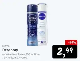KONSUM Nivea Deospray Angebot