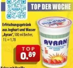 Mix Markt Erfrischungsgetränk aus Joghurt und Wasser Ayran Angebot