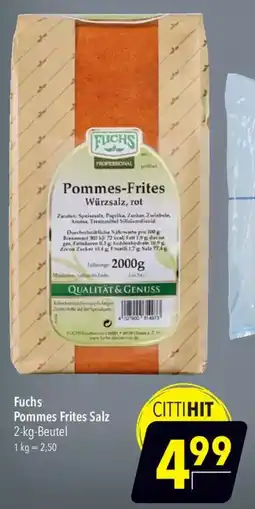 CITTI Markt Fuchs Pommes Frites Salz Angebot