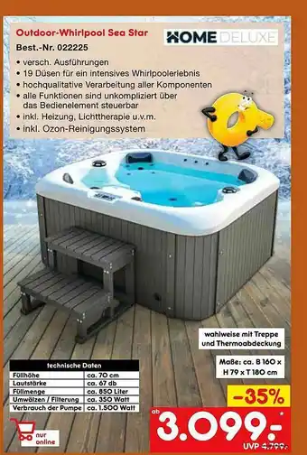 Netto Marken-Discount Home Deluxe Outdoor-whirlpool Sea Star Angebot