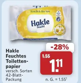Combi Hakle feuchtes toilettenpapier Angebot