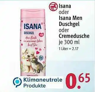 Rossmann Isana Oder Isana Men Duschgel Oder Cremedusche Angebot