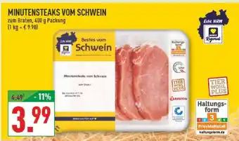 Marktkauf Minutensteaks vom schwein Angebot