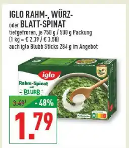 Marktkauf Iglo rahm-, würz- oder blatt-spinat Angebot