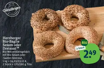 tegut Herzberger bio-baglie sesam oder dreisaat Angebot