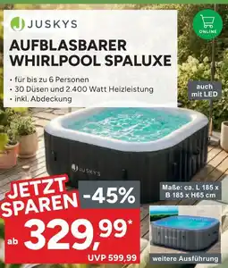 Marktkauf Juskys aufblasbarer whirlpool spaluxe Angebot